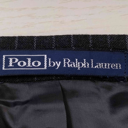 ポロバイラルフローレン Polo by RALPH LAUREN Polo Striped Wool 3-Piece Suit 旧タグ復刻 イタリア製 ウールギャバ ピンストライプ 3ピース 2B テーラードジャケット シンチバックベスト サイドアジャスター 2タック スラックス セットアップ メンズ  36S